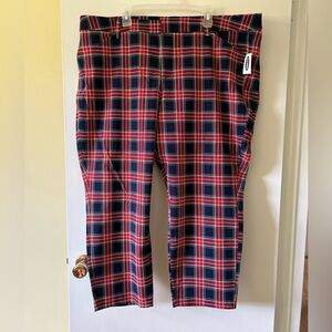 Plaid Dress Pants - Plus